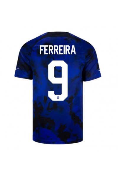 Yhdysvallat Jesus Ferreira #9 Jalkapallovaatteet Vieraspaita MM-kisat 2022 Lyhythihainen